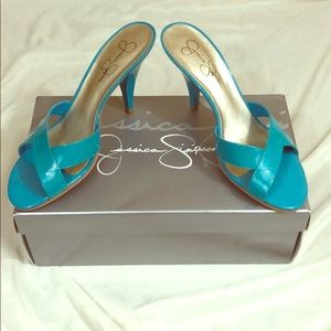 Jessica Simpson Teal Heels 7.5